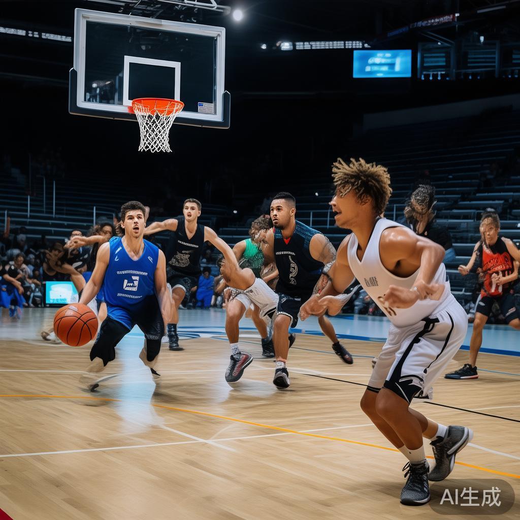 在非凡体育举办的3V3篮球赛中，比赛节奏快、变化多