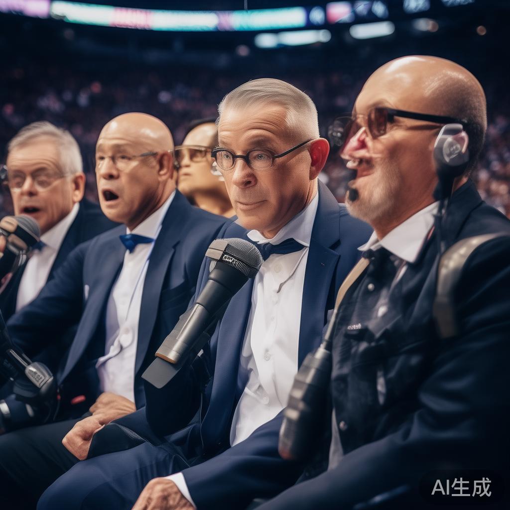 腾讯体育拥有一支专业的解说团队，结合比赛实况进行实